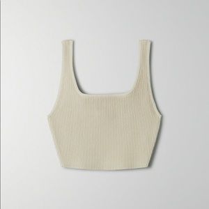 Babaton sculpt knit tank cropped